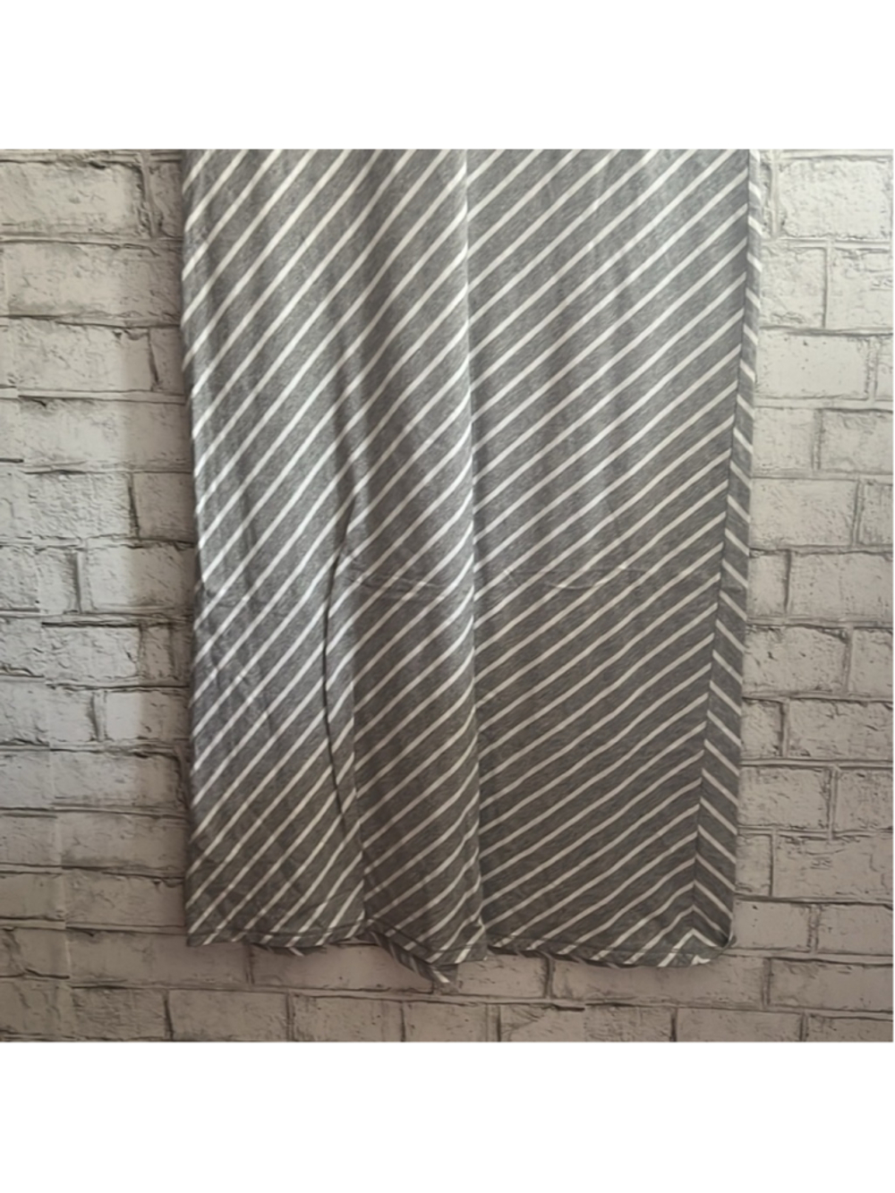 NWT Athleta Striped Tee Shirt Maxi Dress Size Small gray cotton modal - Picture 11 of 11